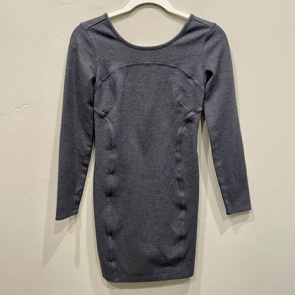 Athleta Illusion Long Sleeve Dress in Charcoal Heather Gray - Size: XXS - Picture 2 of 11